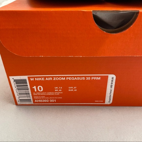 Nike Air Zoom Pegasus 35 Premium 10 oil gray running sneakers - Picture 2 of 6
